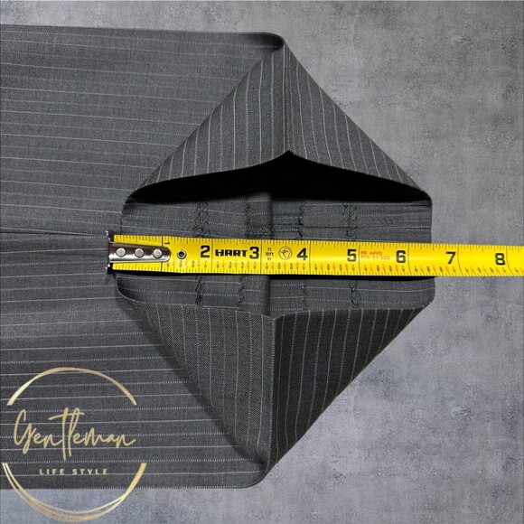 JOS A BANK Gold Men’s 2-Piece Suit 44L Blazer 38x30 Pants Gray Wool 2-Btn Jacket - Picture 13 of 16